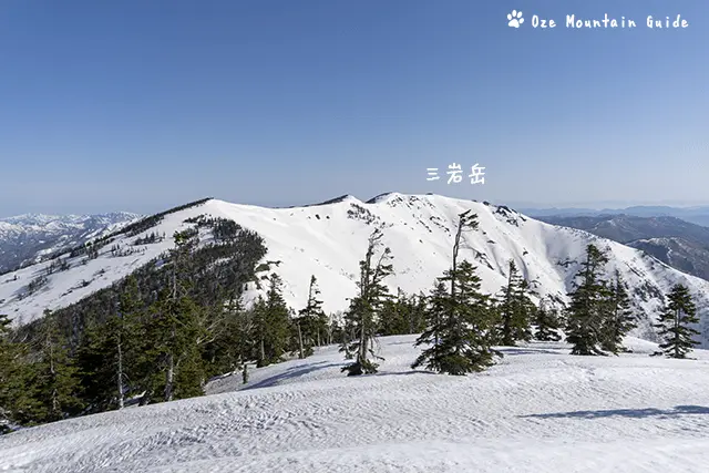 三岩岳稜線